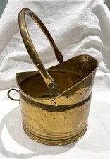 Vintage Messing Kohlenschaufel / Eimer Kamin 10”x10”