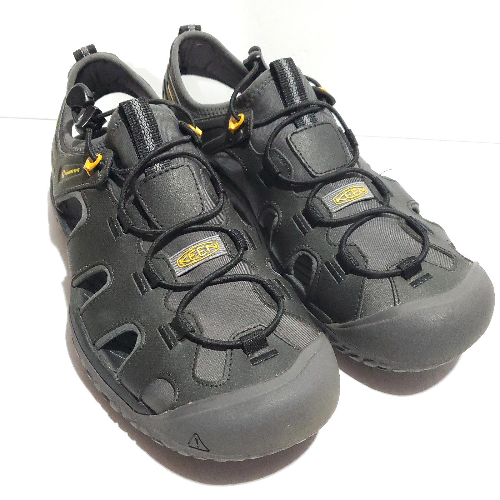 Keen SOLR Sandali Uomo Taglia 11 5 Solr Sandali Scarpe Nero Oro 1022246