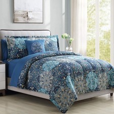 Modern Threads 6-Piece Printed Reversible Complete Bed Set Granada Twin