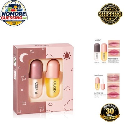 Natural Lip Plumper Set with Ginger & Peppermint - Day & Night Care 2PCS