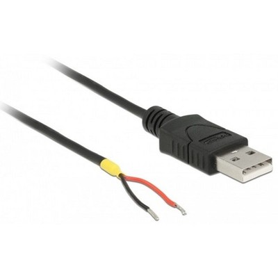 Delock USB-Kabel  USB 2.0 USB-A Stecker, offene Kabelenden 1.50 m Schwarz  85664