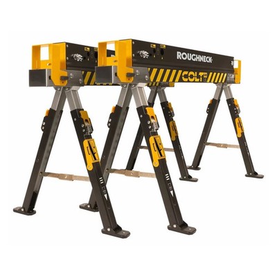 Roughneck Colt 600E Sägebock tragbarer Arbeitsplatz 2er-Pack