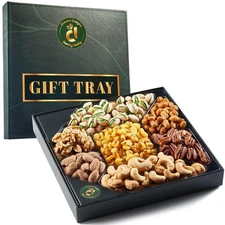 Assorted Nuts Gift Basket - 7 Nut Gift Box with Walnuts, Cashews, Corn Nuts, ...