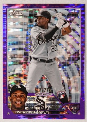 2023 Topps Chrome - Oscar Colas - Purple Sonar Refractor - #145 - /275 - RC