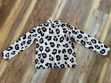 Children  s Place Girls Animal Print Fleece 1/4 Zip Mock Neck Size 10/12