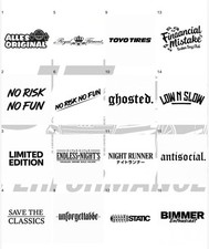 Tuning Sticker 100cm -Auto Aufkleber -Frontscheiben Heckscheiben Seitenaufkleber