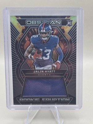 2023 Panini Obsidian Rookie Eruption Materials Jalin Hyatt #REM-JHY /199 Giants