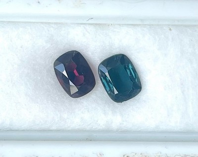 Natural 100% VVS-VS 2/Pc 2.81 ct Cushion Multi,color Spinel Mogok Gemstone