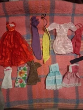 barbie doll clothes lot used Lot OF 10