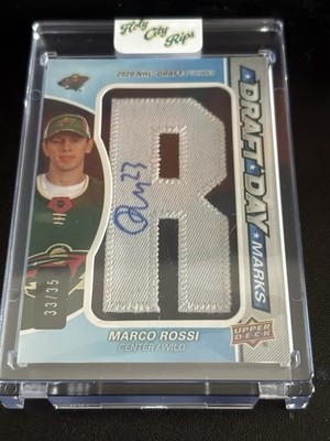 2023-24 Upper Deck SP Game Used Draft Day Marks Update 33/35 Marco Rossi