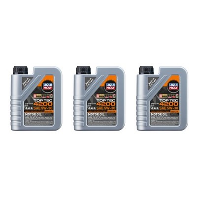 Liqui Moly 3L Engine Motor Oil - Top Tec 4200 5W-30 New Generation (3x1L)
