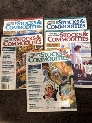  Lot of 5 Technical Analysis of Stocks & Commodities Magazine 2001 Vintage 