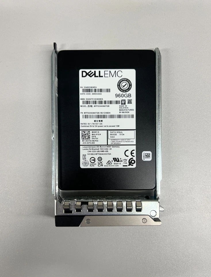 5V73V DELL MICRON 960GB 6G SATA 2,5" SFF SSD SOLID STATE DRIVE MTFDDAK960TGB