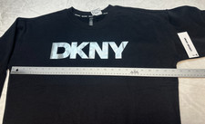 DKNY Sport Women s Large Black Logo Crewneck Sweatshirt Pullover