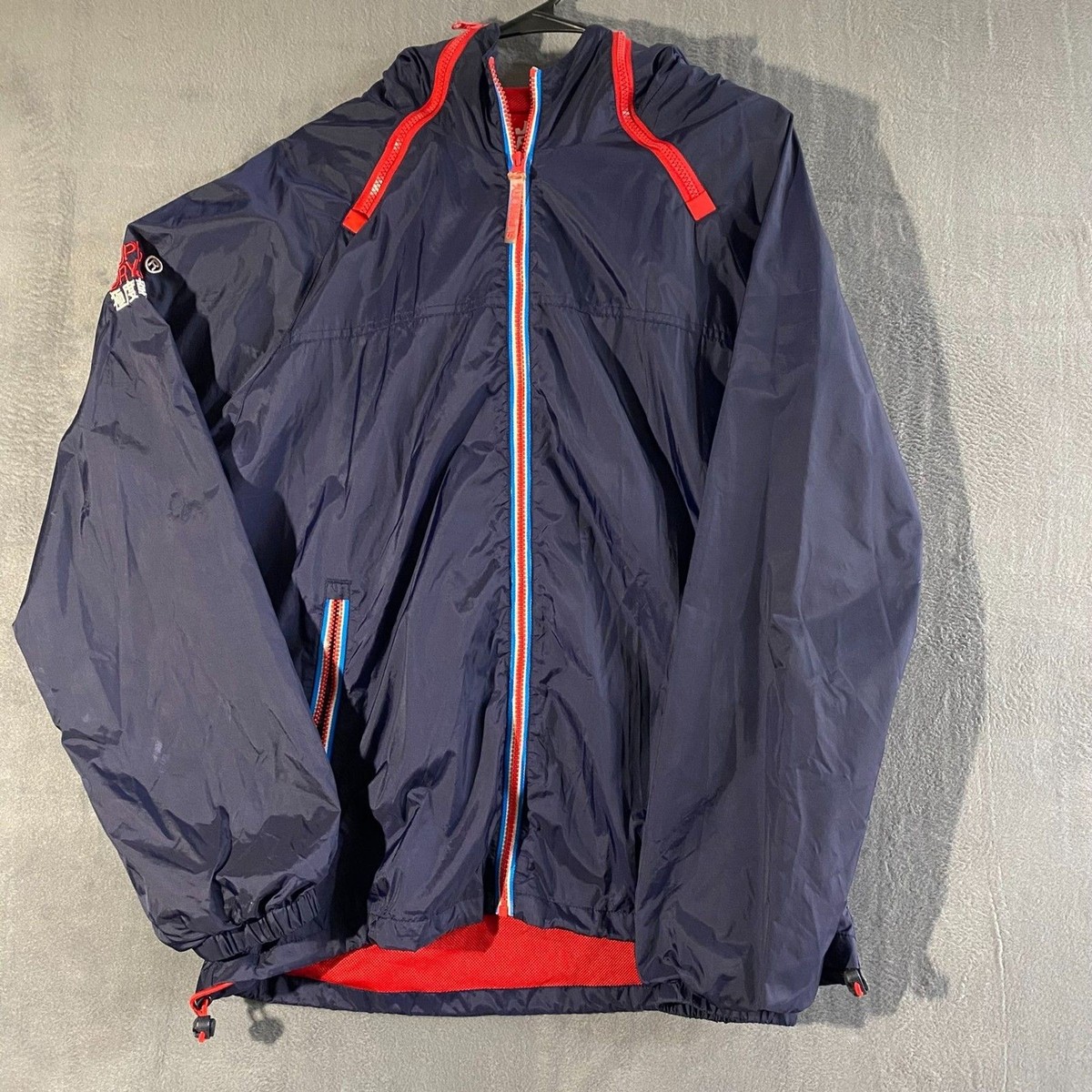 SUPERDRY Original Windcagoule Japan Navy Red Blue Jacket Men