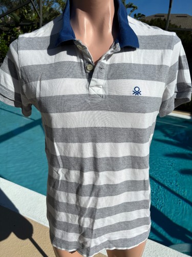 Benetton, Vintage 90's United Colors of Benetton short sleeve Polo Shirt Mens Striped S