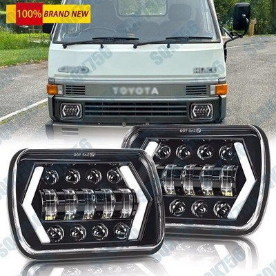 Brightest DOT 7x6'' Rectangle LED Hi/Lo Headlight DRL for Toyota Pickup 1982-1995