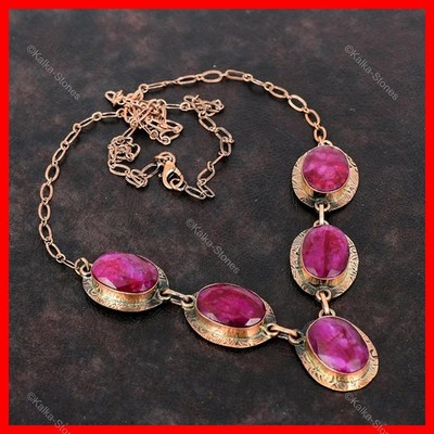 Copper Kashmir Rubi Gemstone Best Daughters Gift Birthday Anniversary Necklace