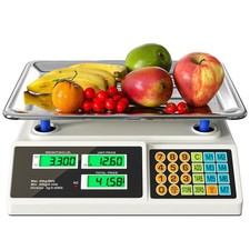Price Computing Scale 88lb/40kg LCD Digital Commercial Price Scale with Stain...
