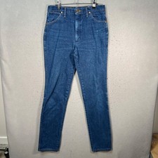 Wrangler Mens Size 32 x 36 Blue Slim Straight Leg Denim Jeans