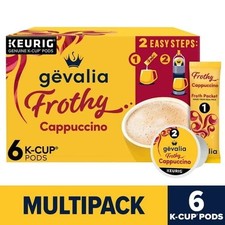 Gevalia Frothy 2-Step Artificially Flavored Cappuccino Espresso Style K  Cup 6 Ct