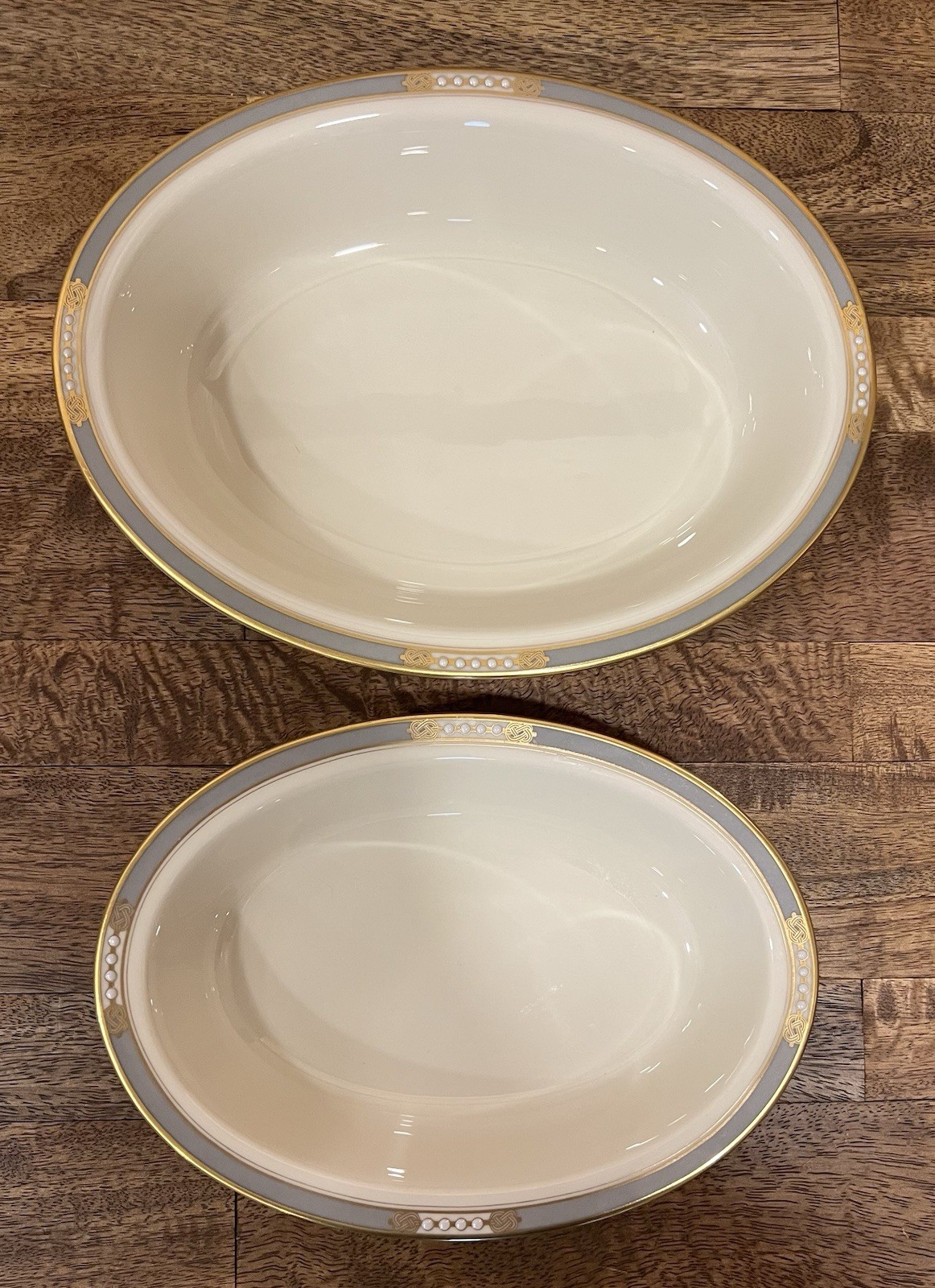 Set of 2 | Lenox McKinley | OVAL VEGETABLE SERVING BOWLS | 8-1/2