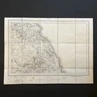 1897 Ordnance Survey Map 1 Inch To 1 Mile Sheet 44 Scalby On Linen