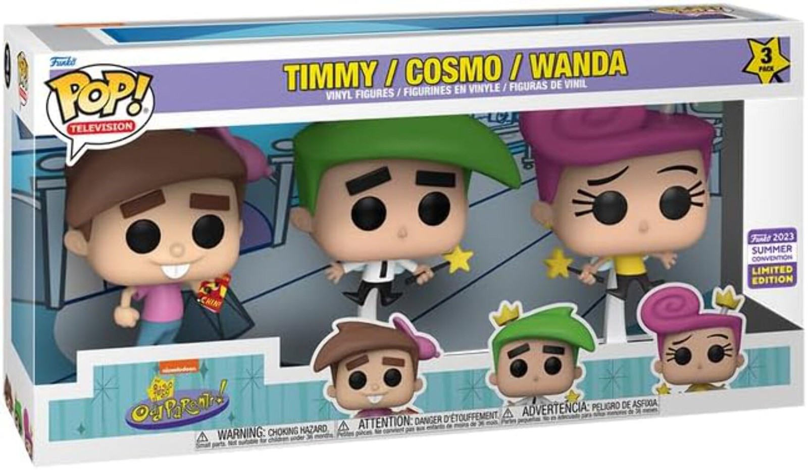 Fairly Odd Parents - Timmy Wanda Cosmo - 2023 Convention Exclusive - Television