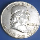 Franklin Half Dollar 50C 1957 Uncertified Benjamin Franklin Liberty Bell