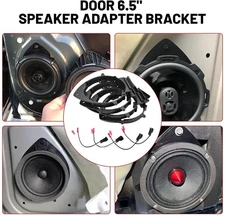 Car Door Speaker Adapter 6.5" Spacer Bracket Harness For GMC Yukon Denali 07-14