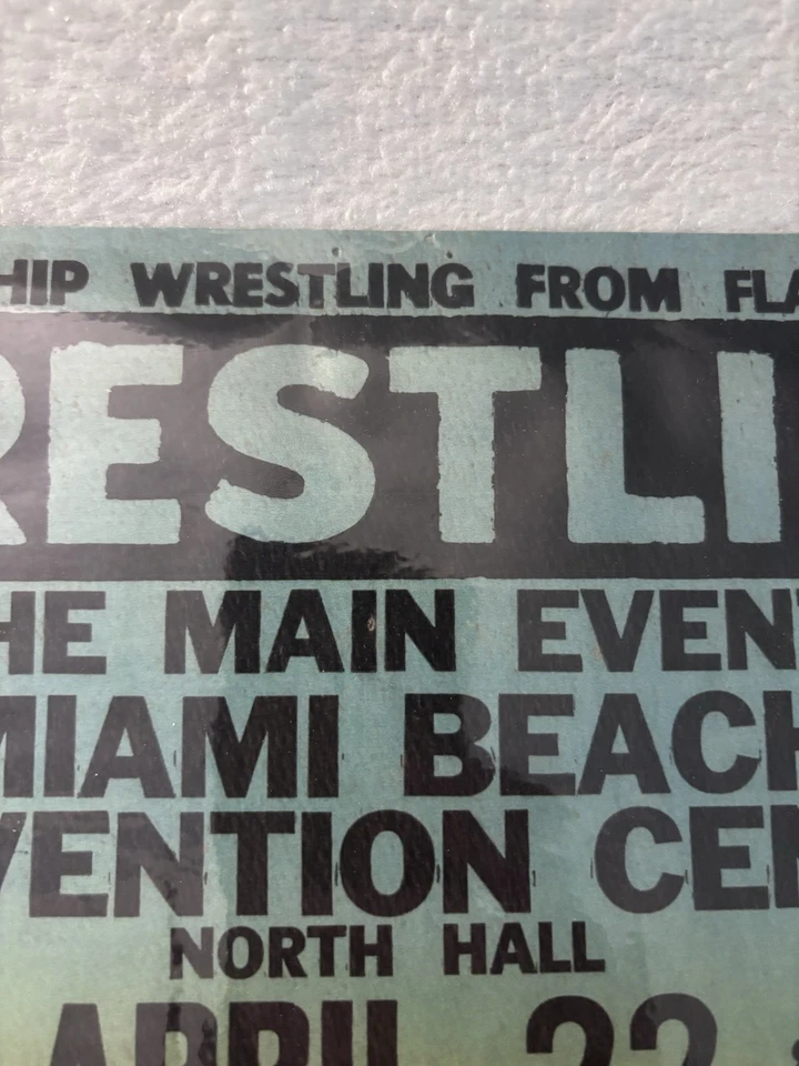 Replica Wrestling Event Poster NWA Dusty Rhodes Harley Race 11x16 Miami Florida - Image 2 of 2