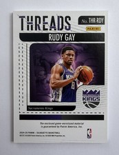 2024-25 Panini Silhouette Rudy Gay Threads Game Worn Patch #THR-RDY 🔥