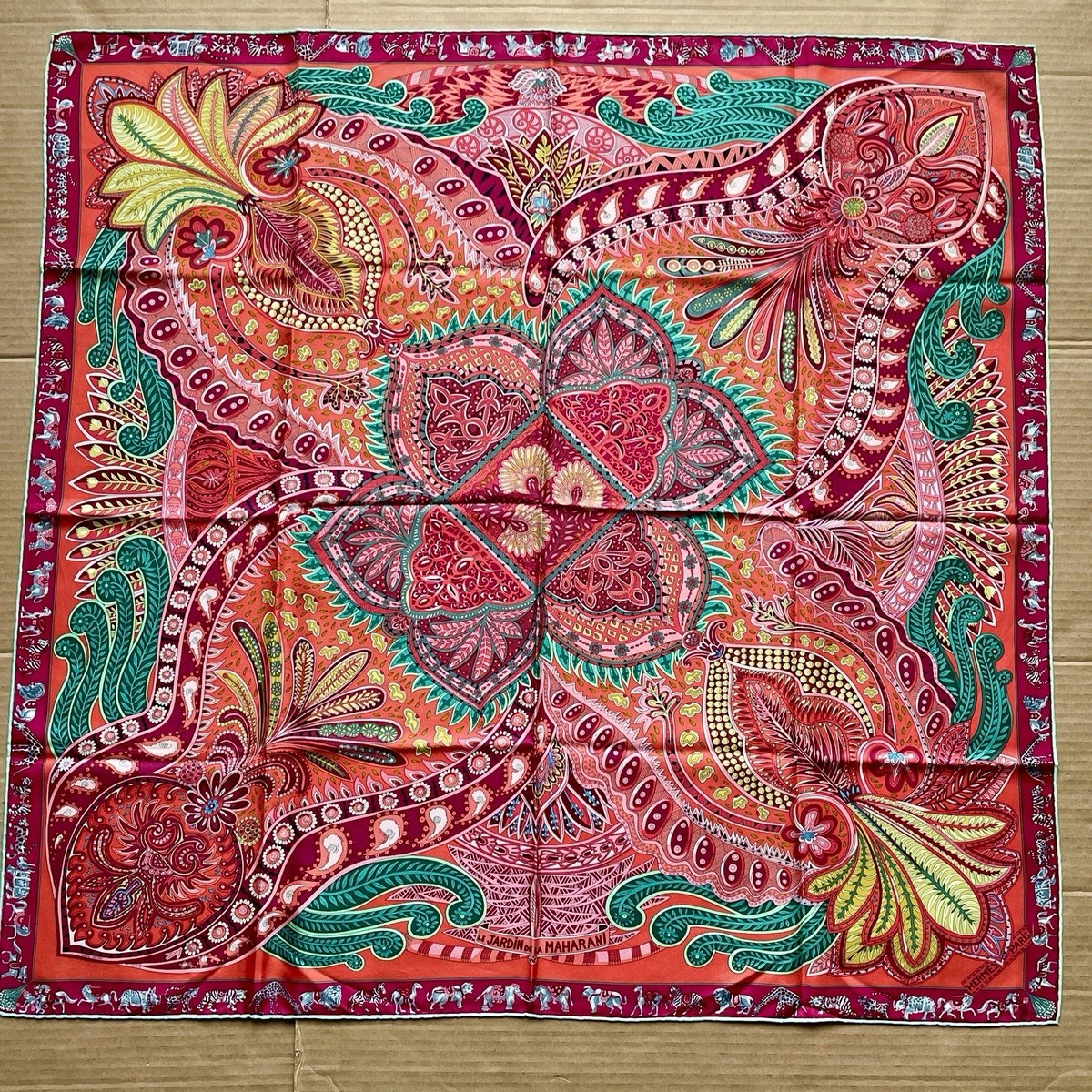 Hermes Le Jardin De La Maharani Scarf Hermes Scarf Silk Carre 90