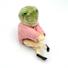 BEATRIX POTTER Jeremy Fisher Frog Frederick Warne Plush Clip On Vtg EDEN Hugger