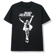 Michael Jackson King of Pop T-Shirt Black Silhouette Graphic Tee S-5XL