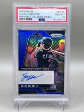 2025 Panini Prizm Prospect Signatures Blue /49 Slade Caldwell #PS-SL Auto PSA-10