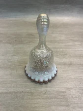 Fenton Art Glass QVC Presidents Club Bell with Dusty Rose Crest 1994