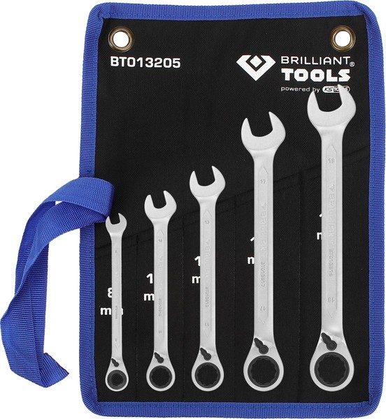 KS Tools BT013205 RatschenringschlüSsel-Satz, 5-Tlg, Umschaltbar, 8 - 19 Mm-image