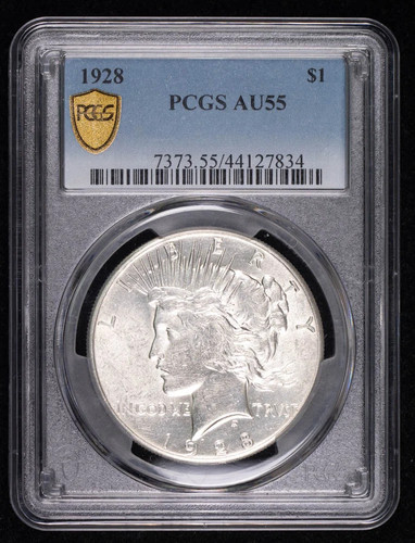 1928 P Peace Silver Dollar PCGS AU-55