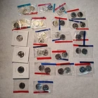 Roosevelt Dimes Lot of 40 UNC Coins in US Mint Cellos & AU (1969-2003)