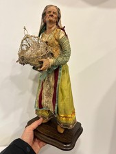 Pastore Popolana con Cesto  38 cm da Collezione Belen Krippen Presepe Napoletano