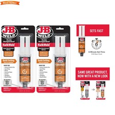 JB Weld KwikWeld Steel Epoxy - High Strength, Water-Resistant 2-Pack for Repairs