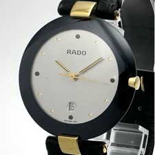 [Near MINT] RADO 129.4075.4 33mm White Dial Date Men's Quartz Watch From JAPAN