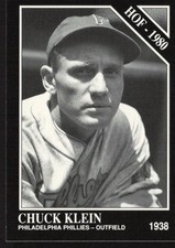 Chuck Klein 1991 Conlon Collection TSN #30 HOF Philadelphia Phillies