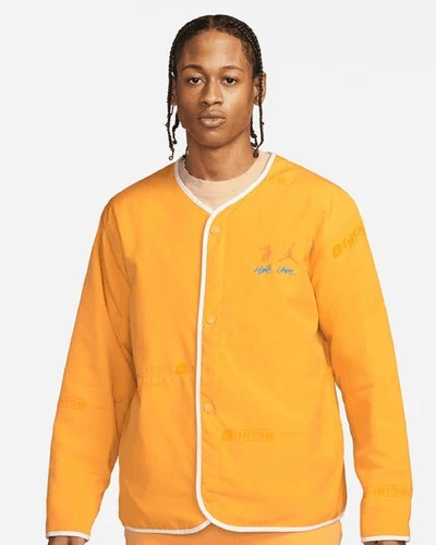 NWT Air Jordan x Union Liner Jacket Yellow Reversible DJ9518-771 Mens L NWT - product listing photo