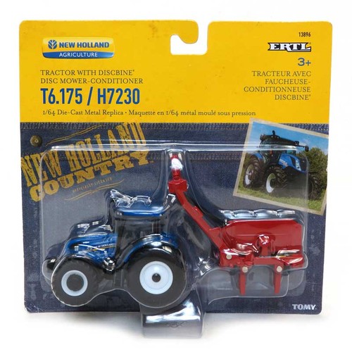 1/64 New Holland T6.175 MFD with H7230 Mower Conditioner NEW IN BOX - Picture 6 of 6