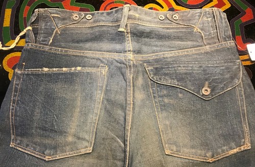 Double RL Ralph ventes exceptionnelles Lauren RRL Indigo Selvedge Denim droit 34X32 Made in USA NEUF