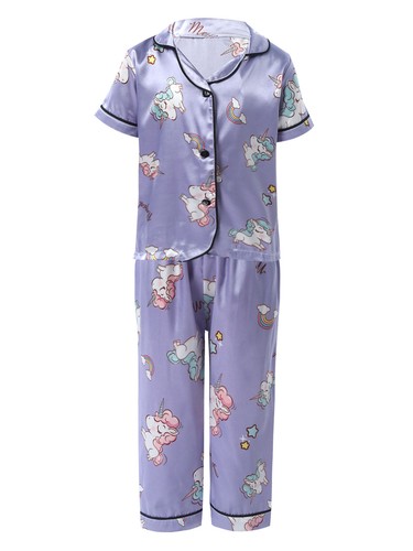 Kids Boys Girl's Shirt With Pants Set Striped Sleepwear Outdoor Causal Pyjama - Picture 77 of 83
