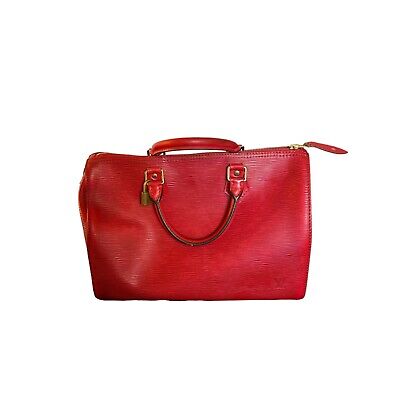 Authentic Louis Vuitton Red EPI Leather Speedy 30 Satchel | eBay Authentic Louis Vuitton Red EPI Leather Speedy 30 Satchel | eBay