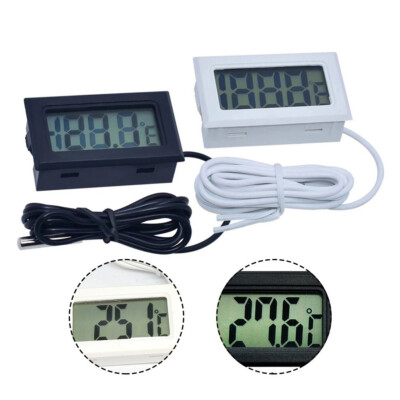 Digital Temperatur LCD Display Kühlschrank Gefrierschrank Thermometer Sonde Aquarium Panel